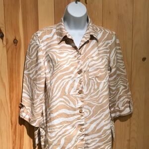 Jones New York zebra blouse